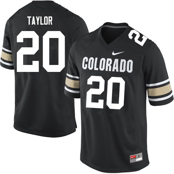 Men #20 Davion Taylor Colorado Buffaloes College Football Jerseys Sale-Home Black - Click Image to Close